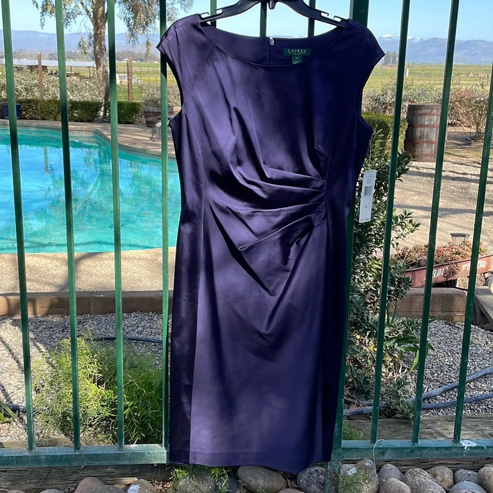 Lauren Sz12 Special Occasion Dress Navy - Picture 1 of 7